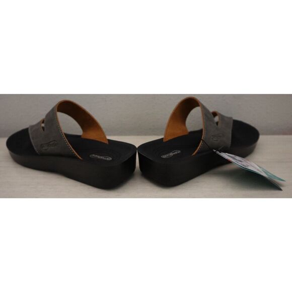 Aerothotic L0342 Women's Sz 8M Gray Vegan Suede Leather Odal Split Toe Sandals - Picture 12 of 16